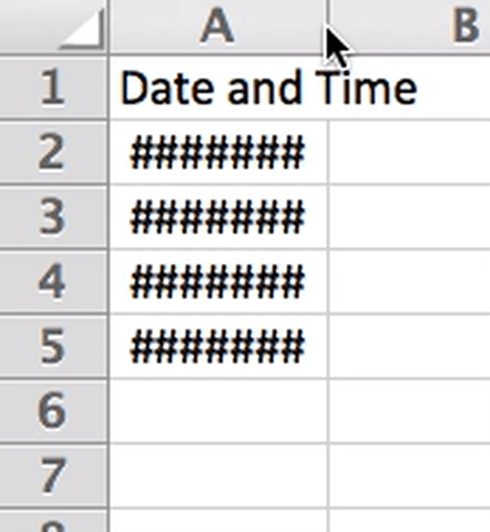 Double-clicking a column in Excel to eliminate ##### error message
